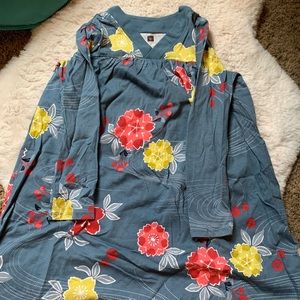 Tea collection girls size 7 blue kimono dress